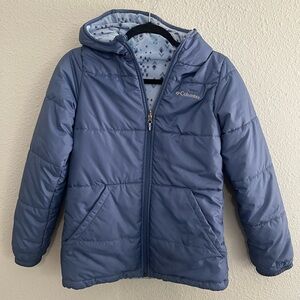 COLUMBIA Girls Puffiest Blue Skyler Jacket Size L (14-16)